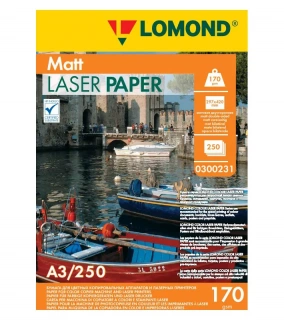Фотобумага LOMOND A3 170 г/м2 250л мат.двухст., пчк для лазерной печати